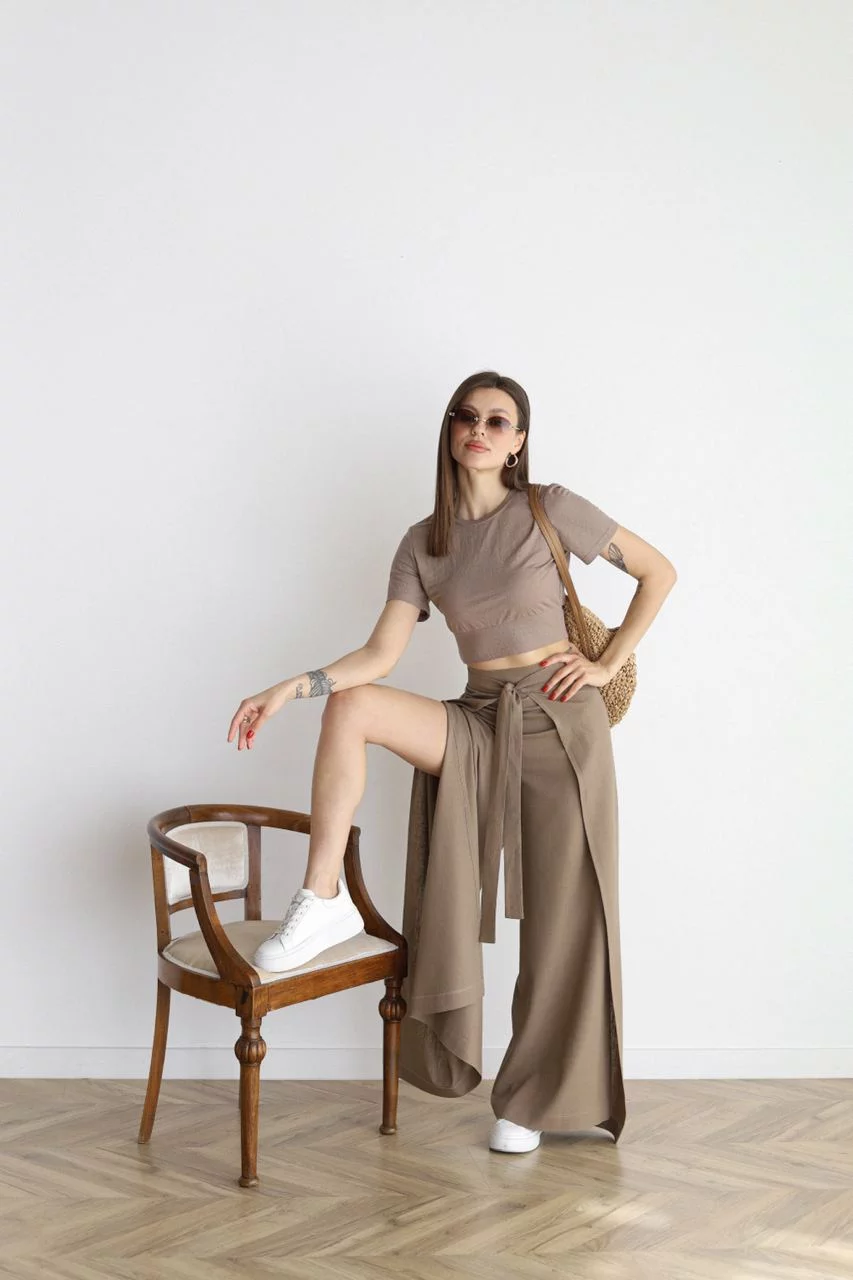 Acantha - Eleganckie szerokie spodnie dla kobiet