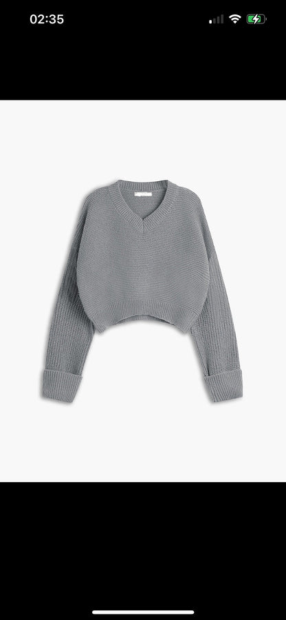 Sweter damski Sweter damski z dekoltem w serek