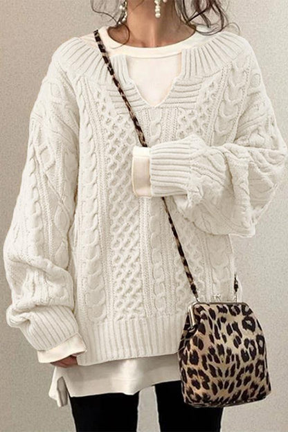 Sweter z eleganckim wzorem o luźnym kroju zapewniającym modny wygląd