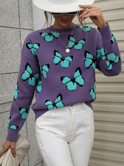 Sweter w motyle