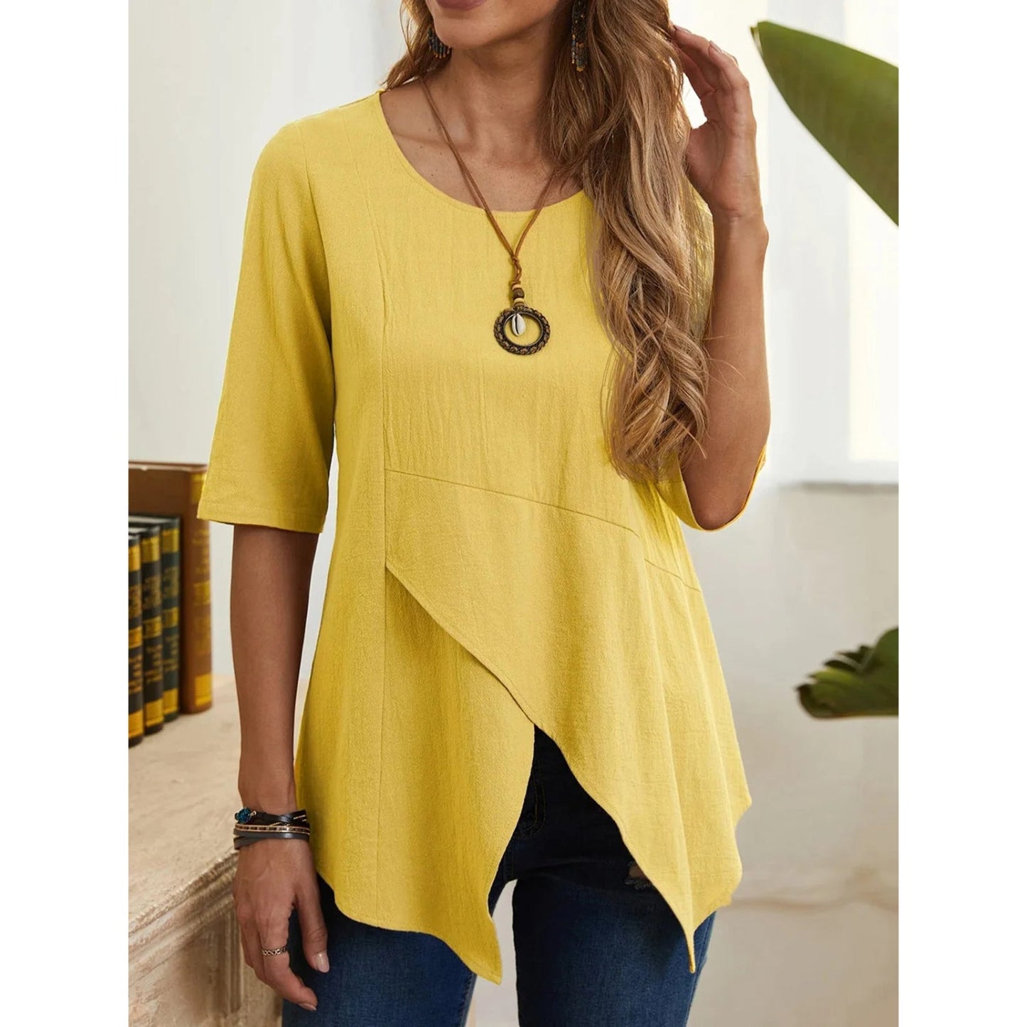 ByLina - Bluzka z dekoltem o-neck