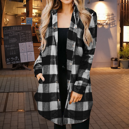 Elena - Elegancka koszula w kratę dla kobiet