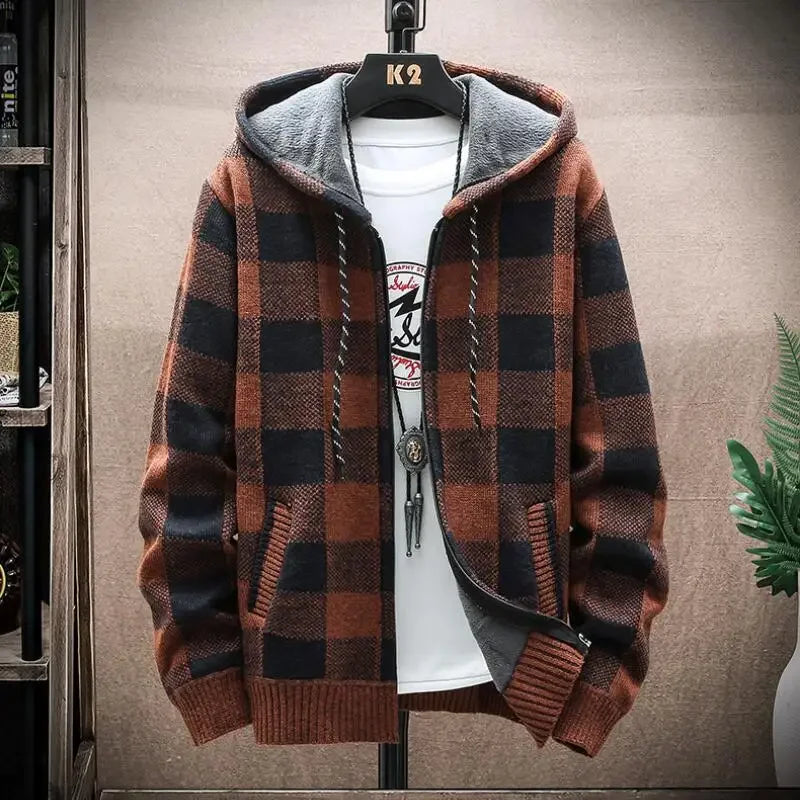 "Elegancka kurtka w kratę dla modnego stylu"