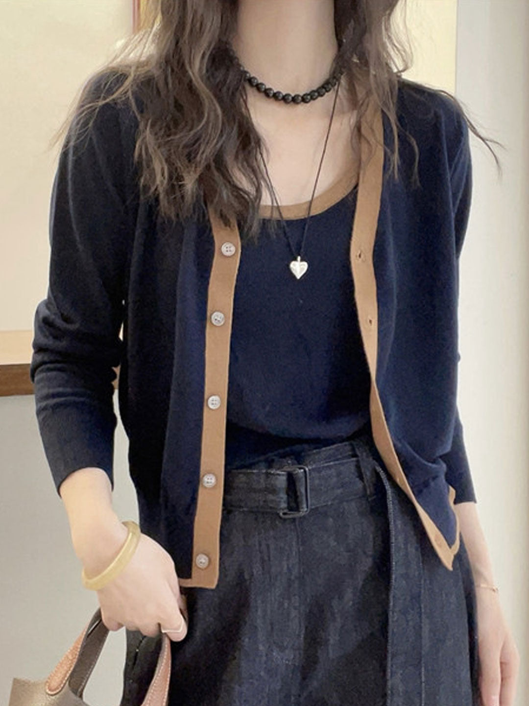Elvia Cardigan | Casualowy zestaw kardigan z dzianiny
