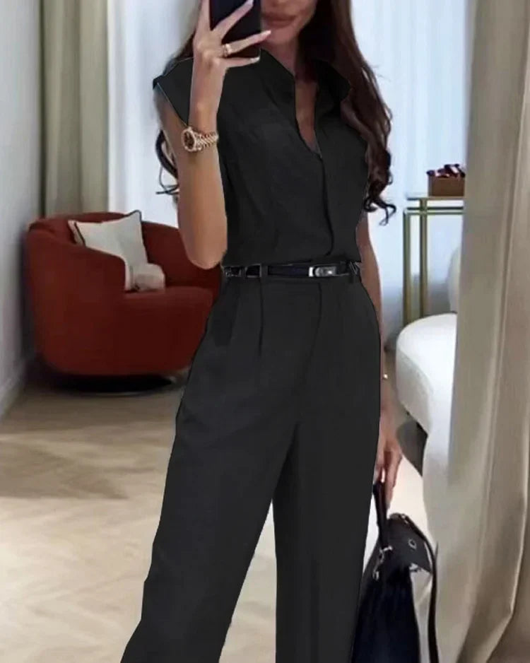 Margaux - Elegancki strój z prostą koszulą i spodniami