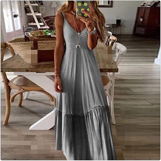Sherie - Elegancka długa letnia sukienka na co dzień