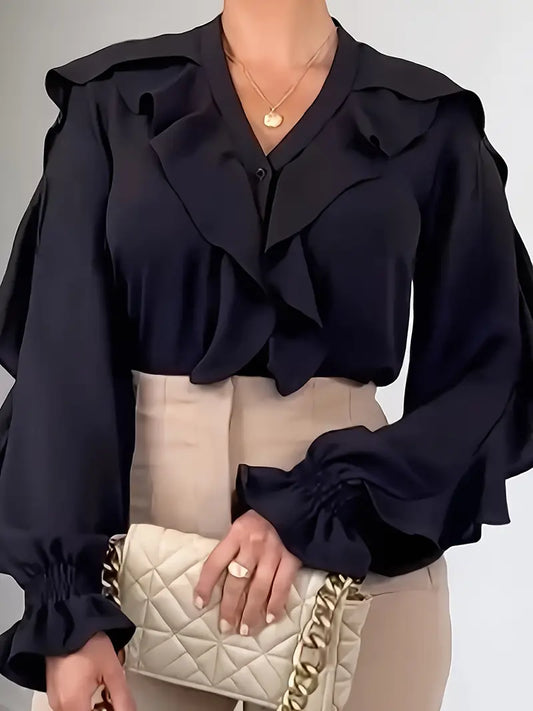 Marszczona bluzka damska Isabelle - Romantyczna i elegancka