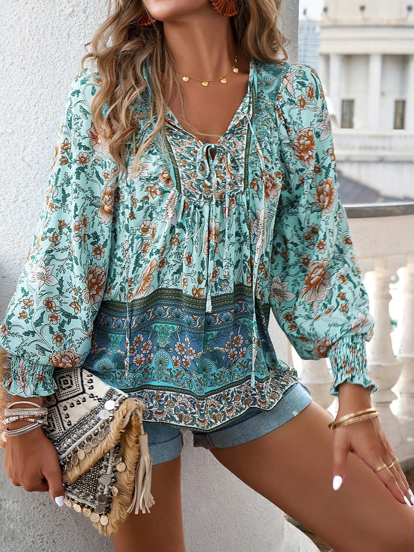 Kwiatowa bluzka Elara Boho