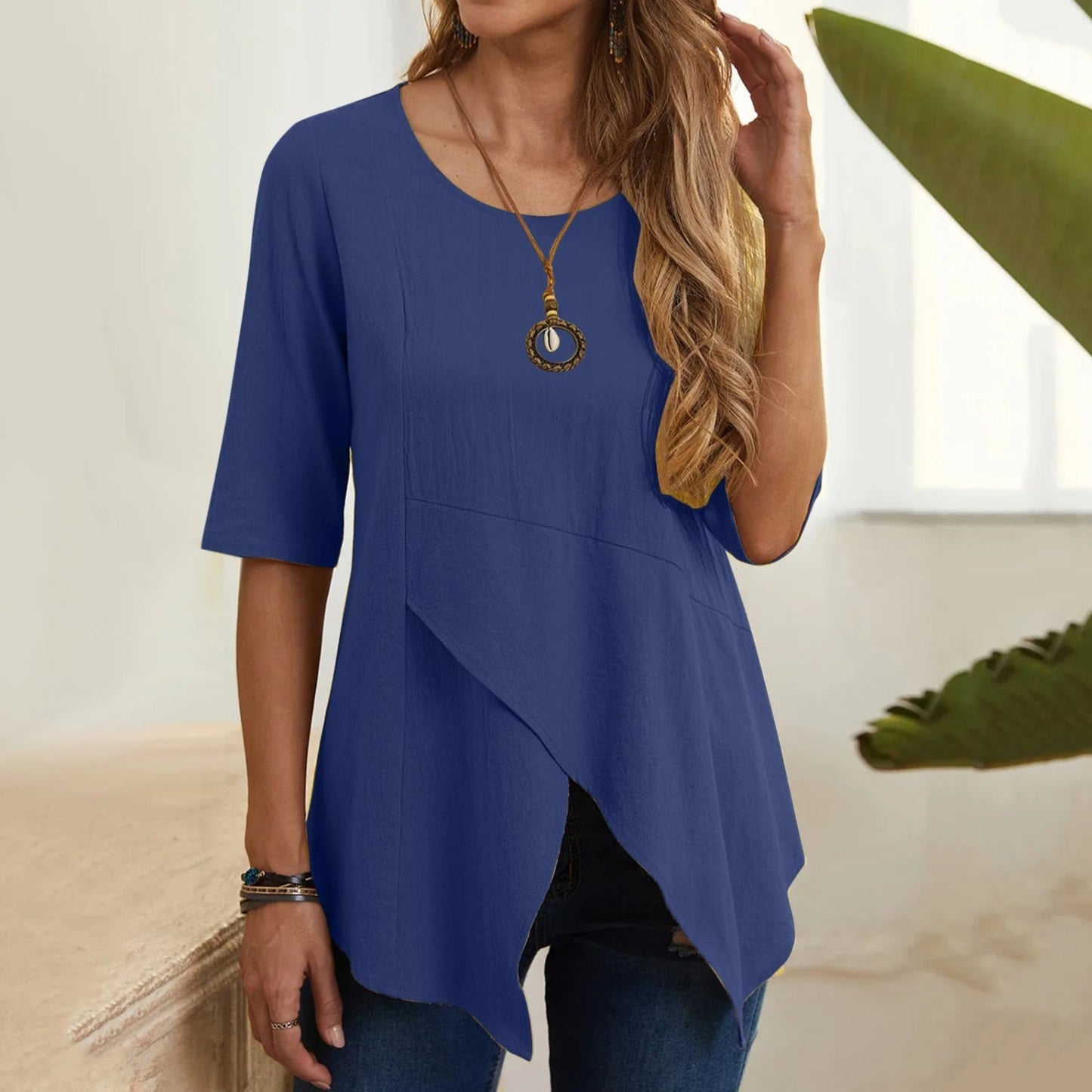 ByLina - Bluzka z dekoltem o-neck