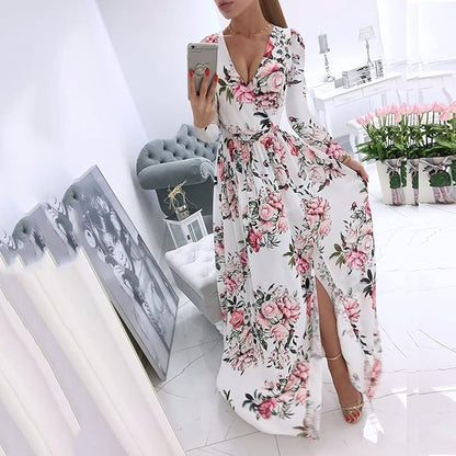 Celeste - Elegancka sukienka z długim rękawem w stylu boho