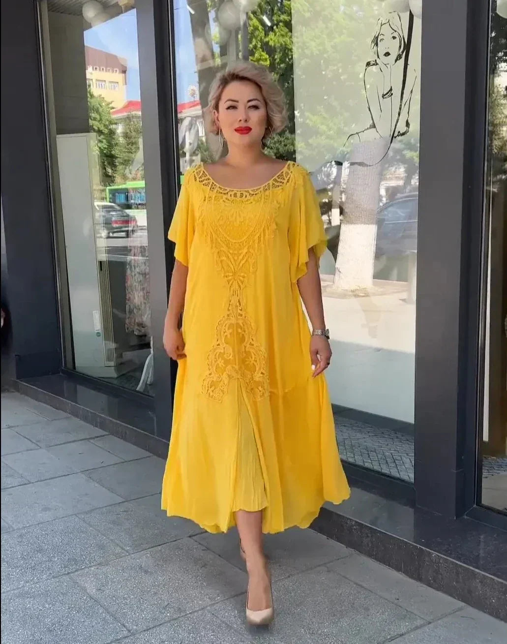 Layla - Luźna modna sukienka