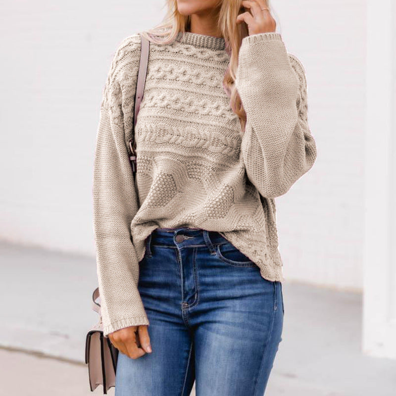 Sweter z dzianiny z nadrukiem