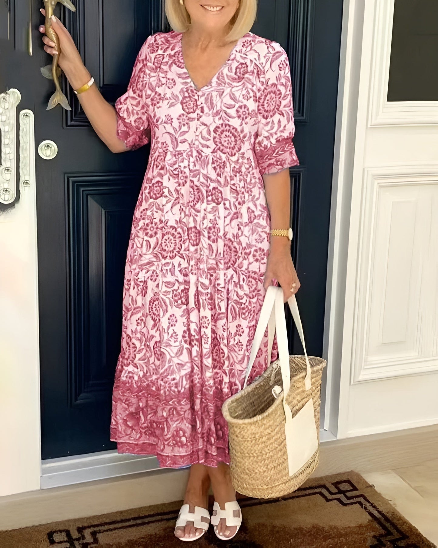 Elegancka sukienka w kwiaty