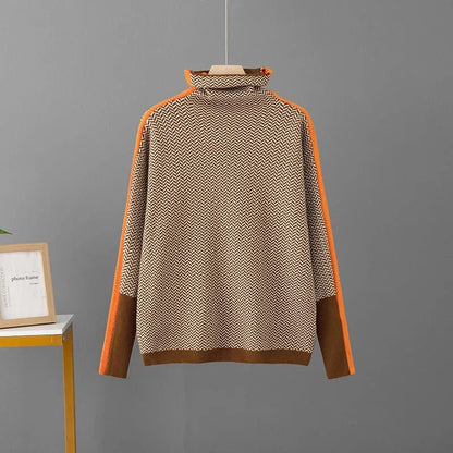 Wzorzysty sweter damski