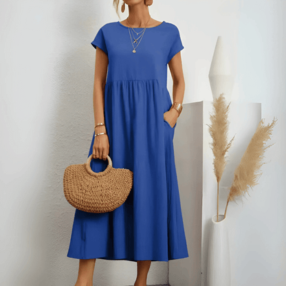 Damskie sukienki maxi w stylu vintage z bawełny i lnu
