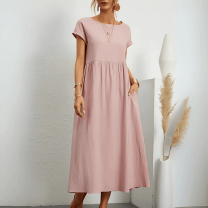 Damskie sukienki maxi w stylu vintage z bawełny i lnu