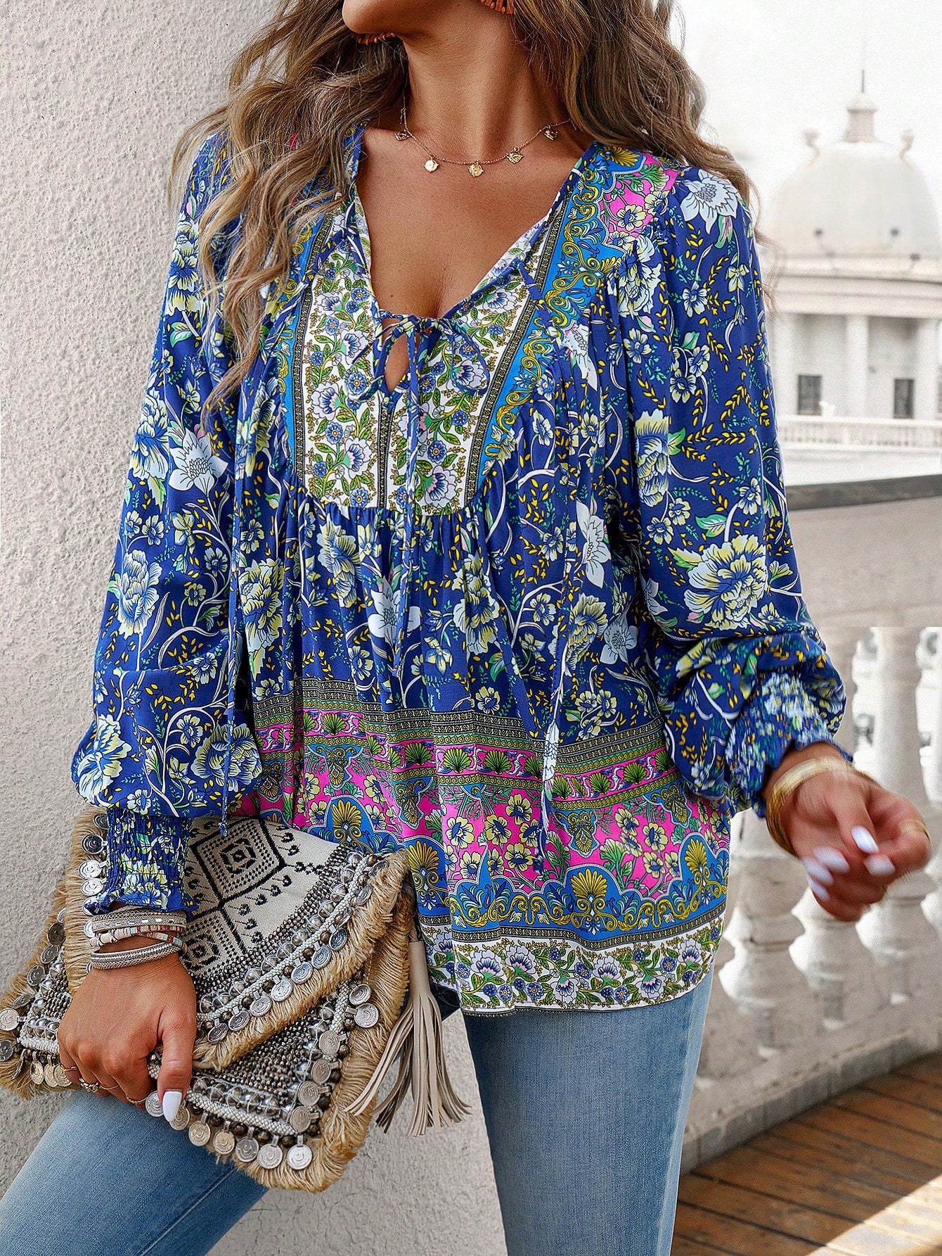 Kwiatowa bluzka Elara Boho