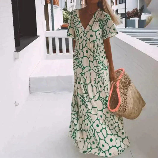 Althea - Zielona sukienka maxi