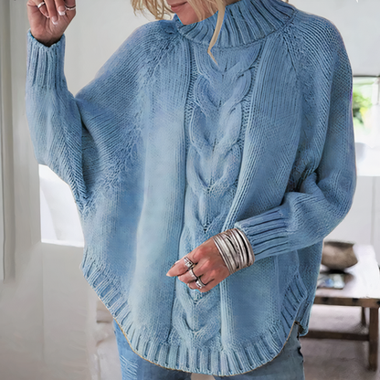 Dzianinowy sweter z nietoperzowymi rękawami - Ariah