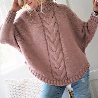 Dzianinowy sweter z nietoperzowymi rękawami - Ariah