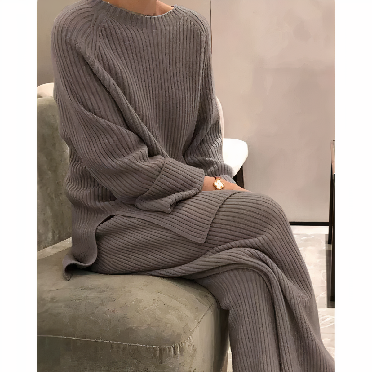 Sweter i spodnie z dzianiny - Samantha