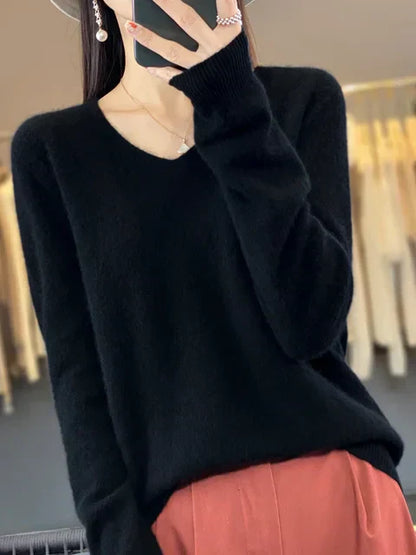 Sweter damski z miękkiej mieszanki materiałów