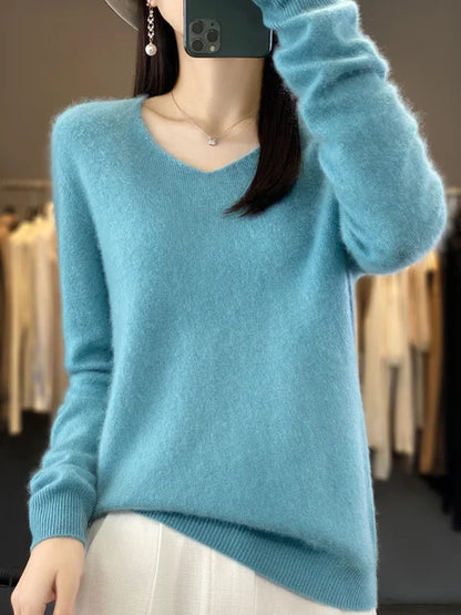 Sweter damski z miękkiej mieszanki materiałów