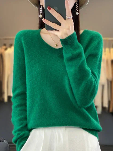 Sweter damski z miękkiej mieszanki materiałów