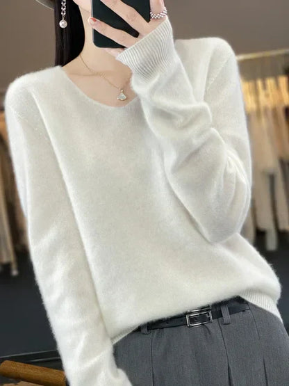 Sweter damski z miękkiej mieszanki materiałów
