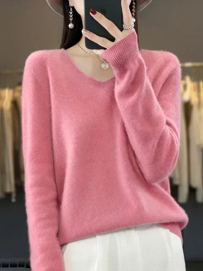 Sweter damski z miękkiej mieszanki materiałów