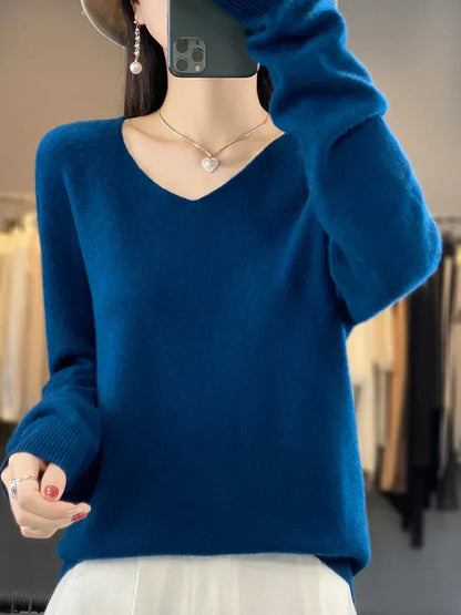 Sweter damski z miękkiej mieszanki materiałów