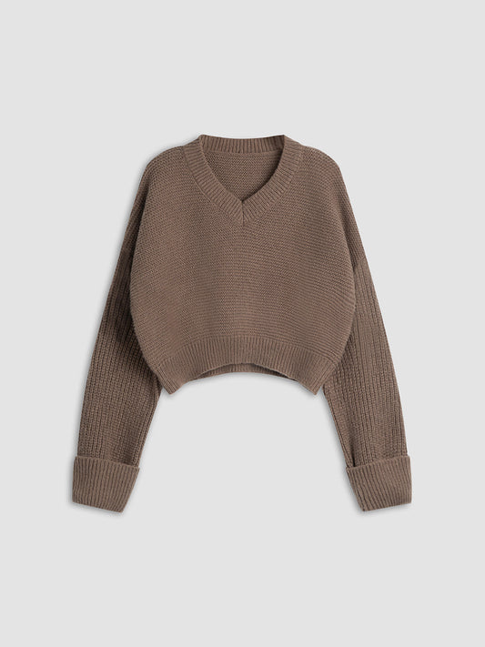 Sweter damski Sweter damski z dekoltem w serek