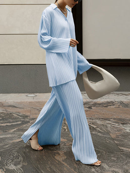 2-częściowy zestaw rekreacyjny Oversize/Outfit | Plisowane kieszenie