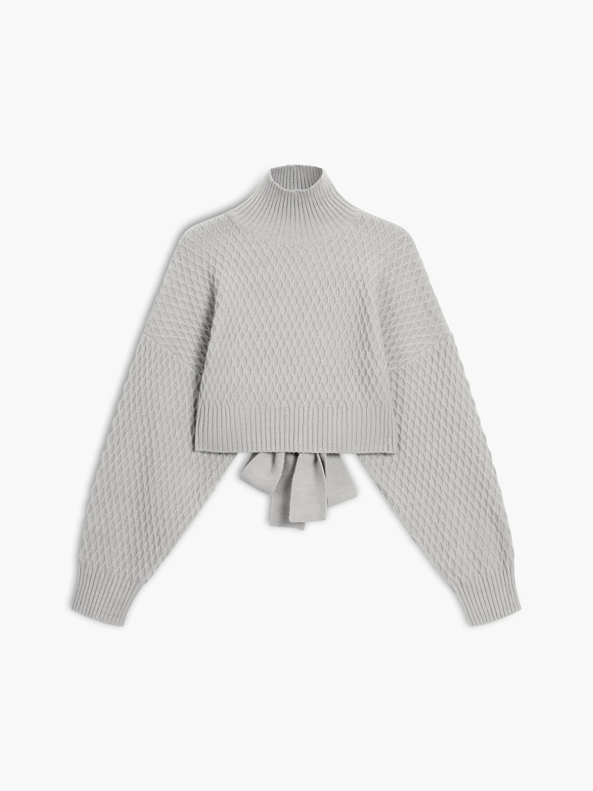 Sweter damski | Wiązany sweter z krótkim dekoltem