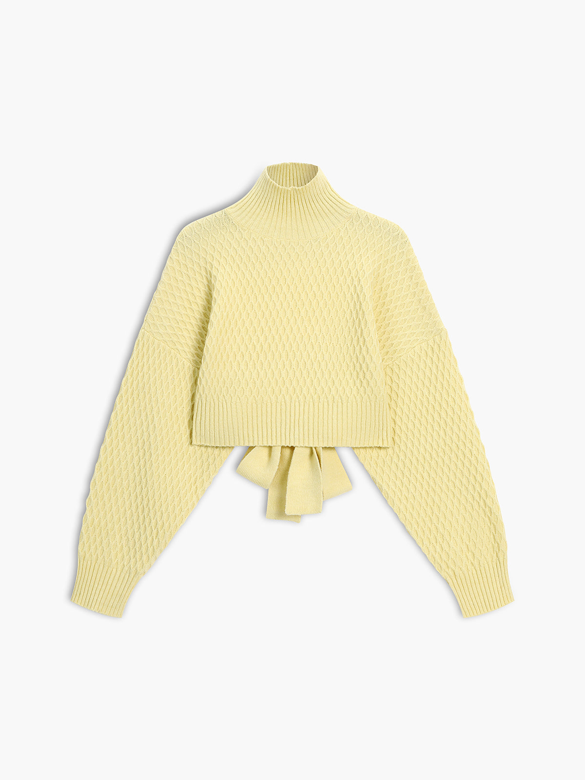 Sweter damski | Wiązany sweter z krótkim dekoltem