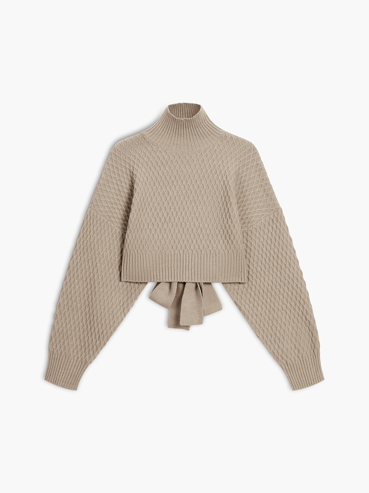 Sweter damski | Wiązany sweter z krótkim dekoltem