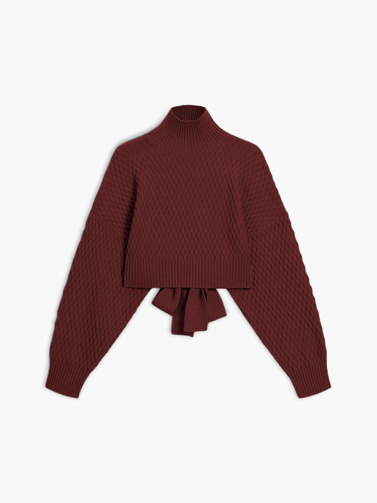 Sweter damski | Wiązany sweter z krótkim dekoltem
