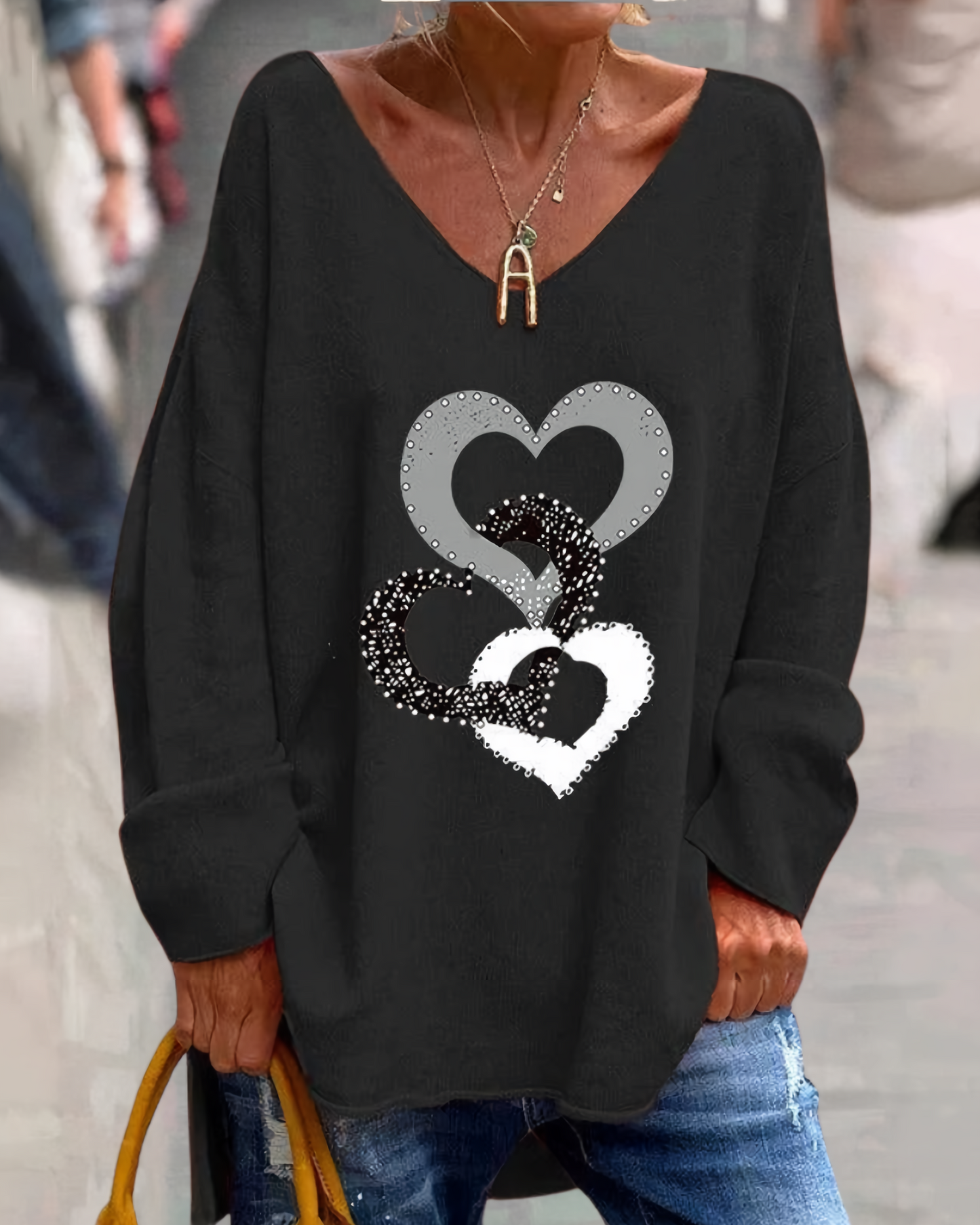 Wygodny sweter z grafiką - Bonnie