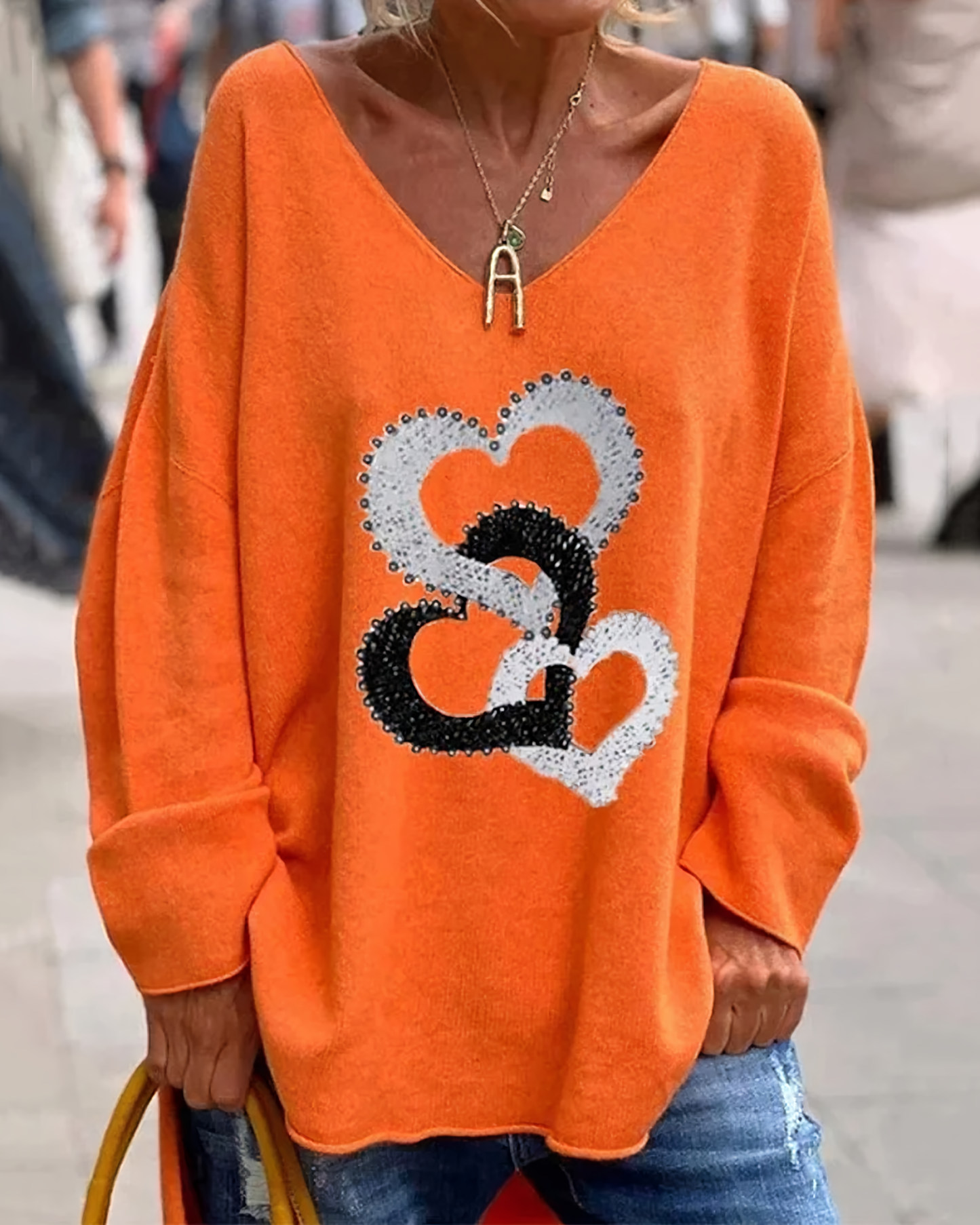 Wygodny sweter z grafiką - Bonnie