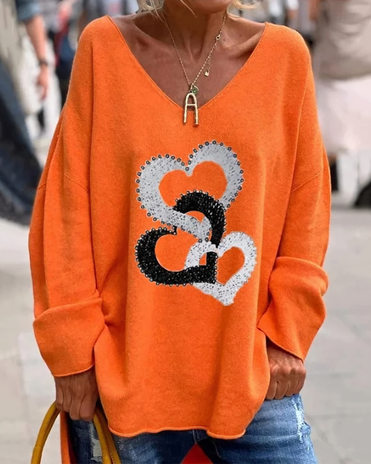 Wygodny sweter z grafiką - Bonnie
