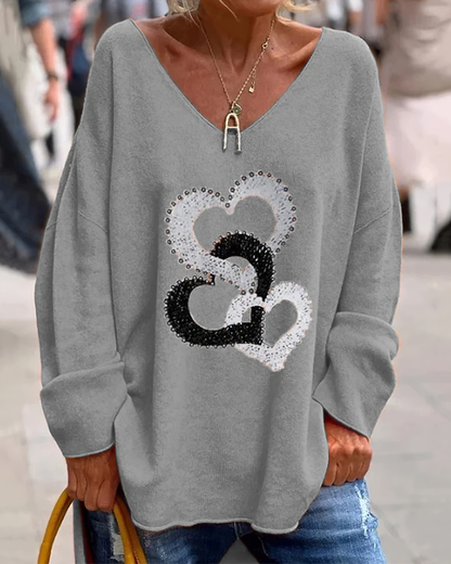 Wygodny sweter z grafiką - Bonnie