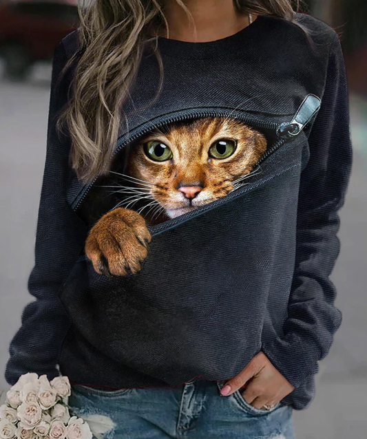 Uroczy sweter damski z nadrukiem