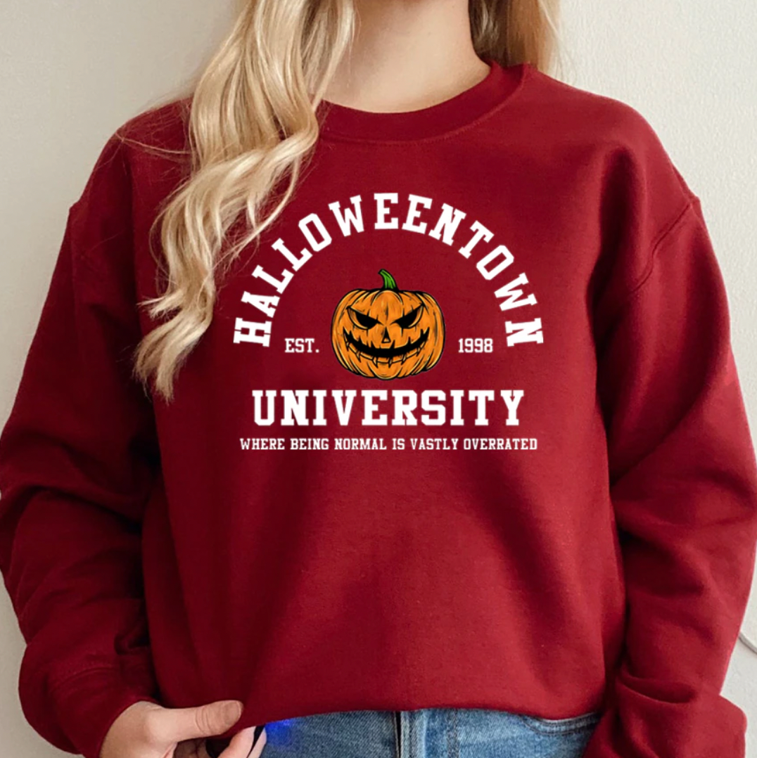 UNIVERSITY - Stylowy sweter z niestandardowym wzorem
