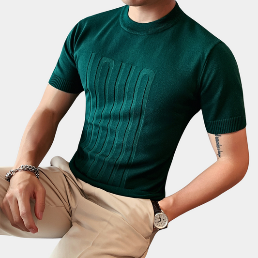 Keiland Shirt | Męska koszula z dzianiny z okrągłym dekoltem