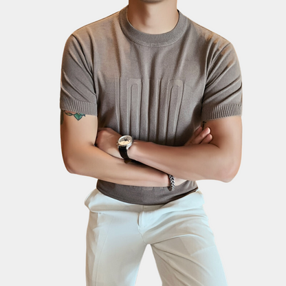 Keiland Shirt | Męska koszula z dzianiny z okrągłym dekoltem