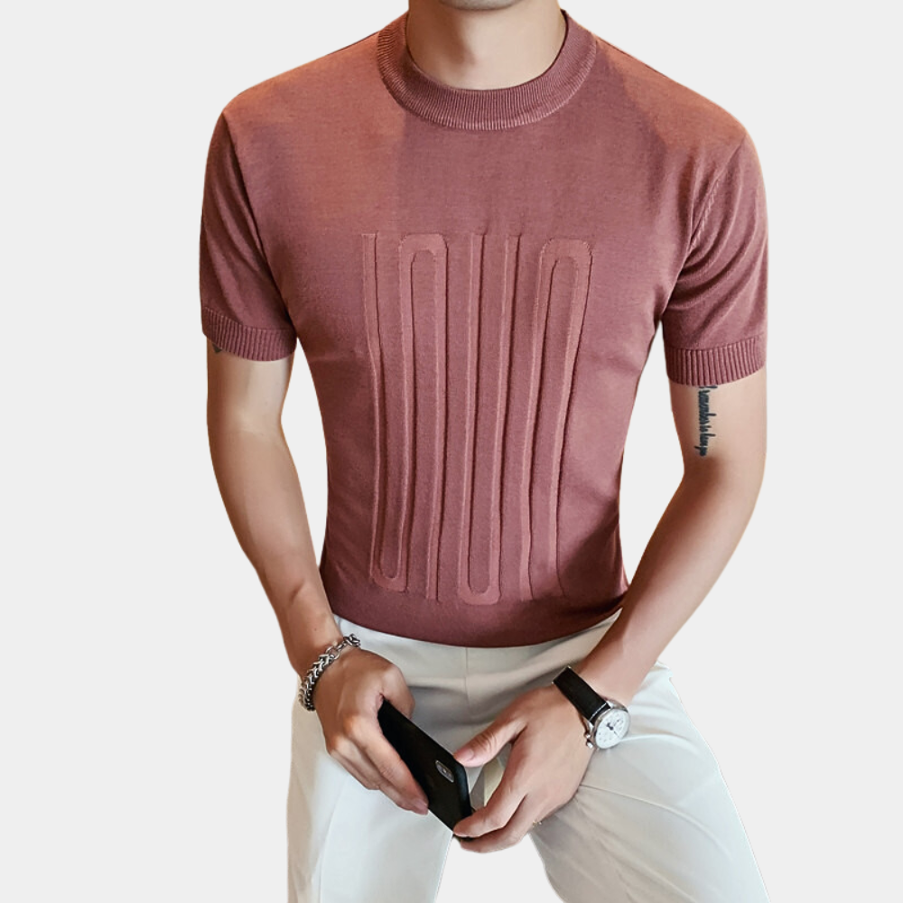 Keiland Shirt | Męska koszula z dzianiny z okrągłym dekoltem