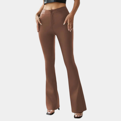 Rosalie - Casualowe spodnie damskie slim flared