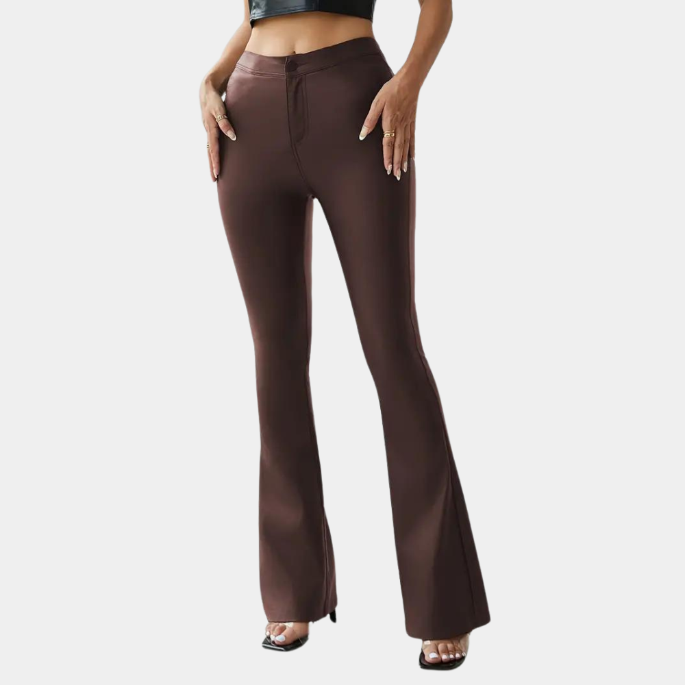 Rosalie - Casualowe spodnie damskie slim flared