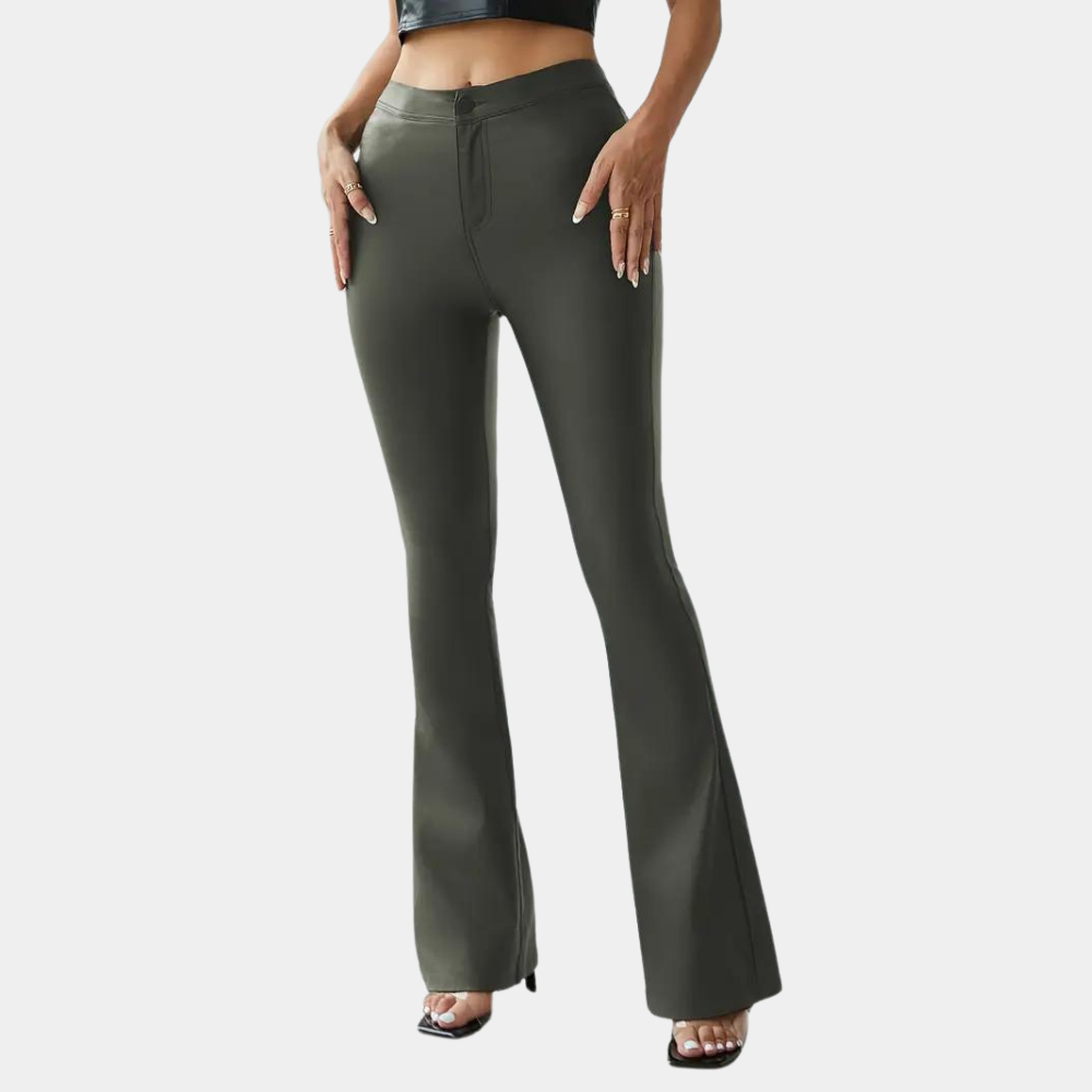 Rosalie - Casualowe spodnie damskie slim flared