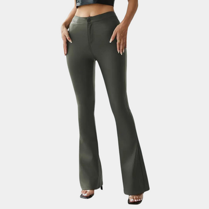 Rosalie - Casualowe spodnie damskie slim flared